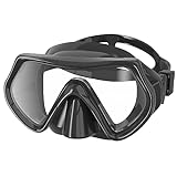 Findway Taucherbrille Erwachsene Teenager, Unisex Tauchermaske für Herren Damen, Verstellbares Silikonband Schnorchelmaske mit HD Gehärtetes Glas Anti-Leck Schwimmmaske, UV Schutz Diving Mask